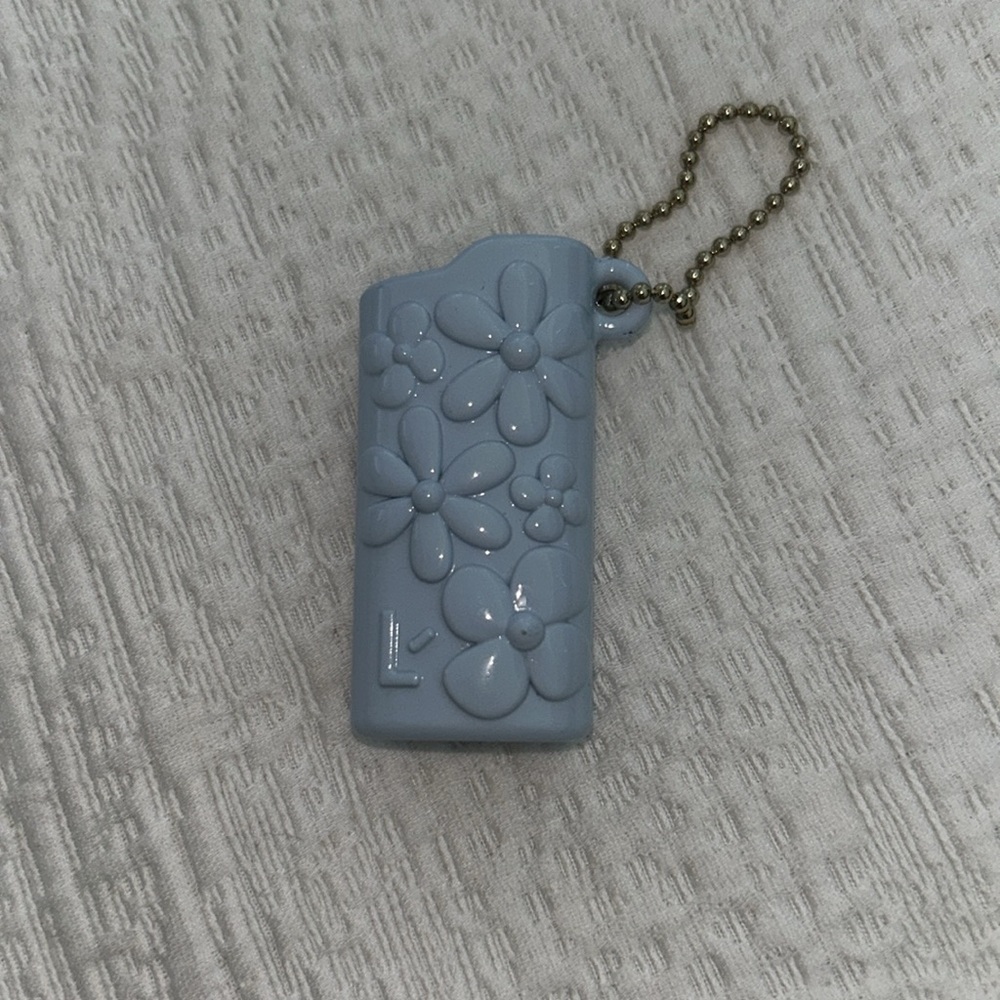 Laroudde Blue Floral Lighter Holder NEVER USED